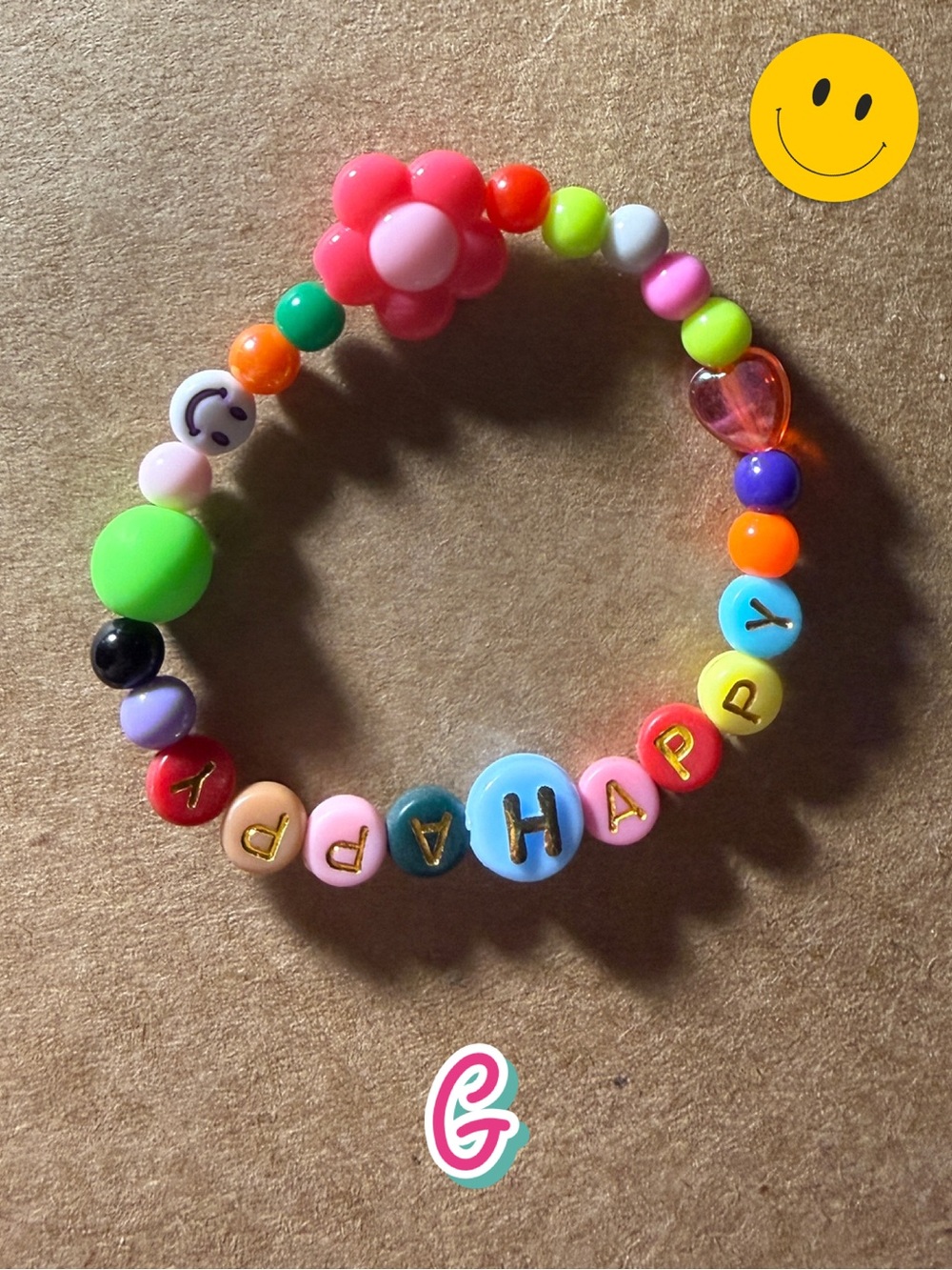 🪸 5 for $10 🪸 HAPPY Beaded Stretch Bracelets for Tweens, Teens & Young Adults - Picture 9 of 12